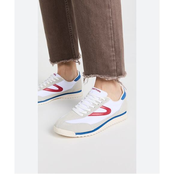 NWT Tretorn Rawlins 2.0 Sneakers Retro Red White Blue Women’s Size 8.5 - Picture 1 of 8
